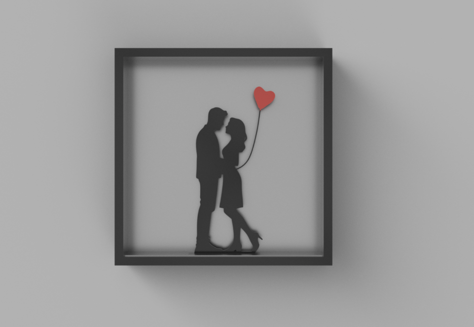 Caja de Sombras 3D para el Día de San Valentín-2