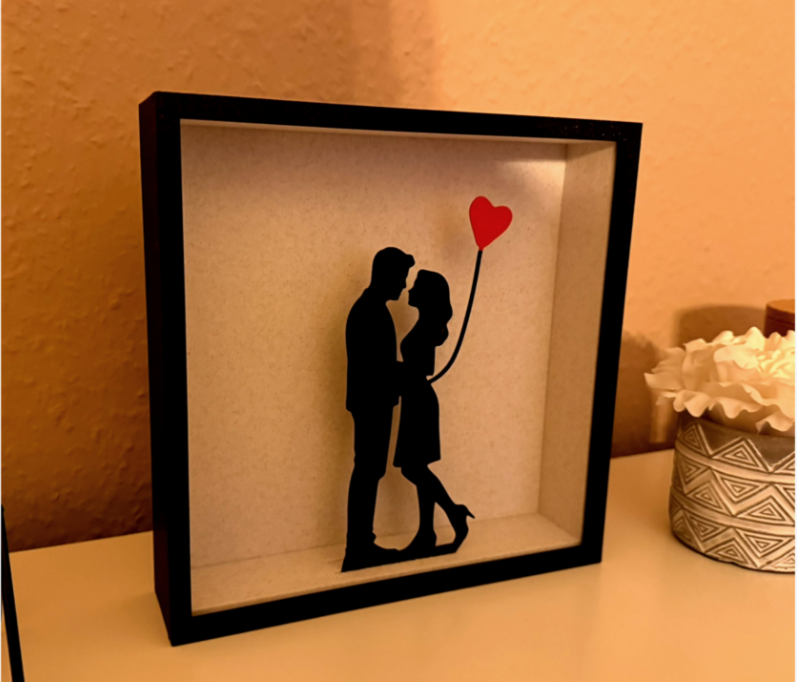 Caja de Sombras 3D para el Día de San Valentín-3