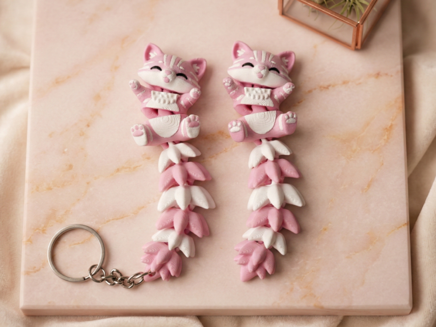 Llavero de Gato Flexible (Pack 2)-3