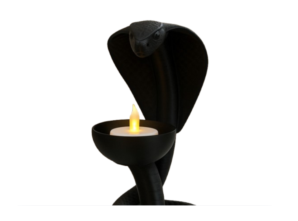 Portavelas LED- Cobra Negra-0