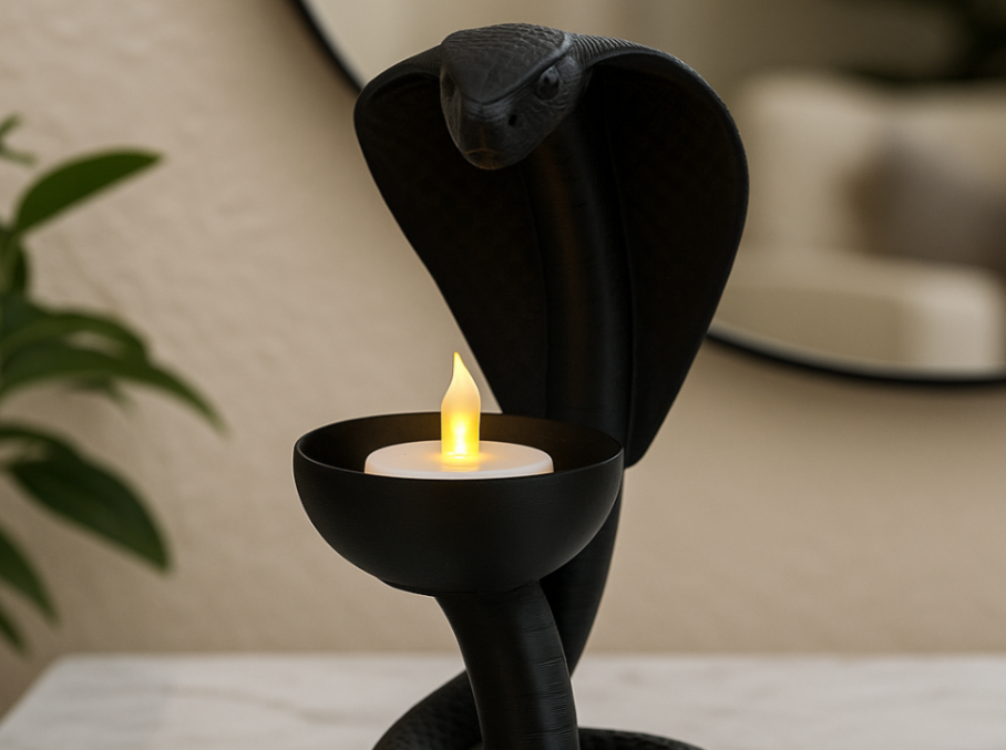 Portavelas LED- Cobra Negra-1