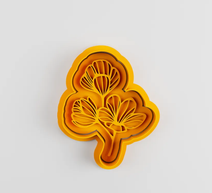 Cortador de galletas con forma de flores (pack 4 un)-3