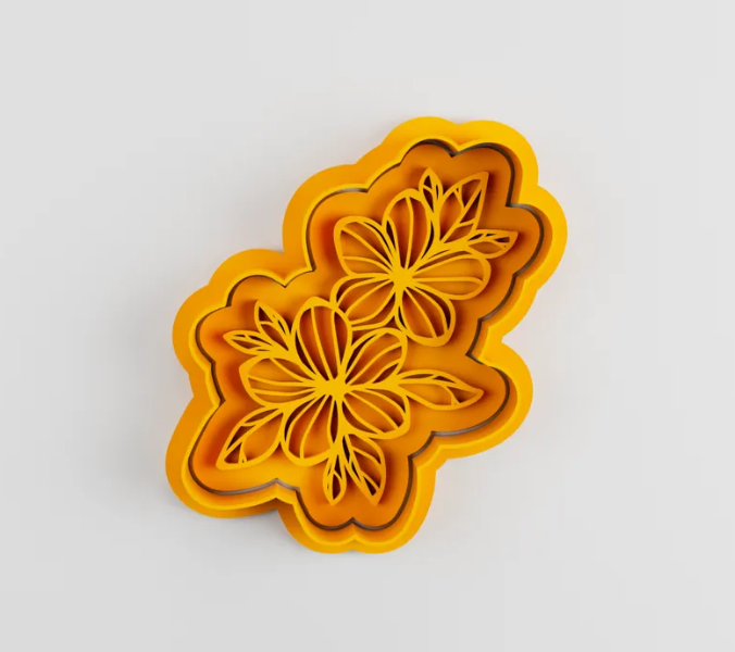 Cortador de galletas con forma de flores (pack 4 un)-4