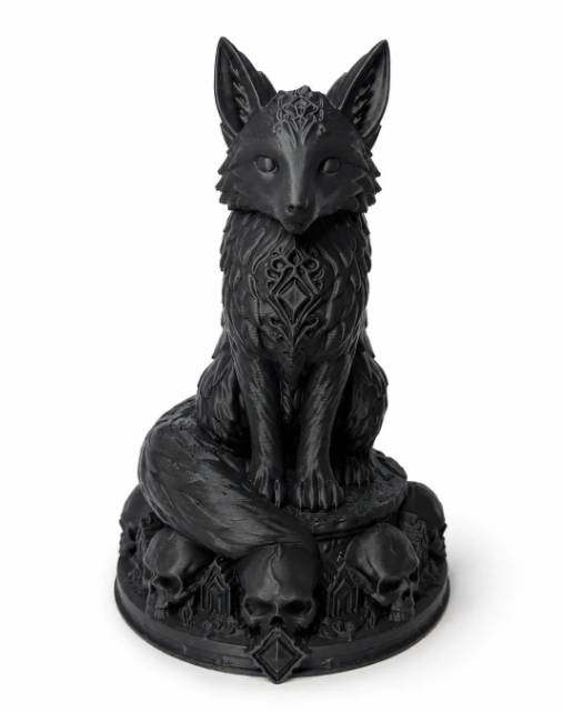Escultura Elegante Prints Patro- Zorro Necro -6