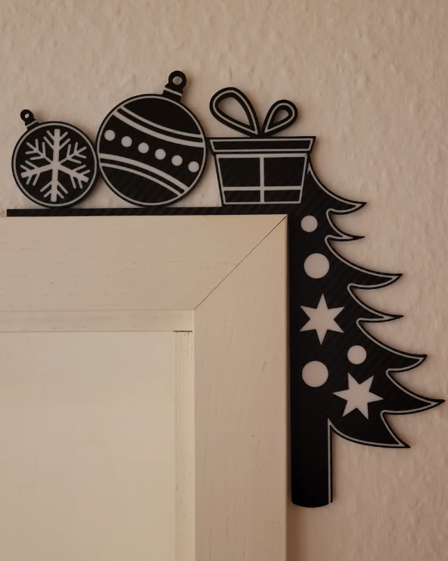 Adorno - Esquinero para puerta navideño-2