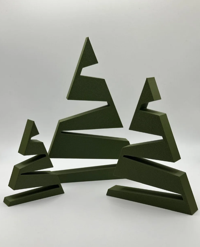 Adorno navidad - Árboles modernos (pack 3 un)-2