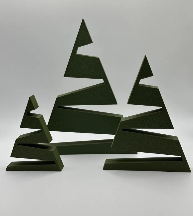 Adorno navidad - Árboles modernos (pack 3 un)-3