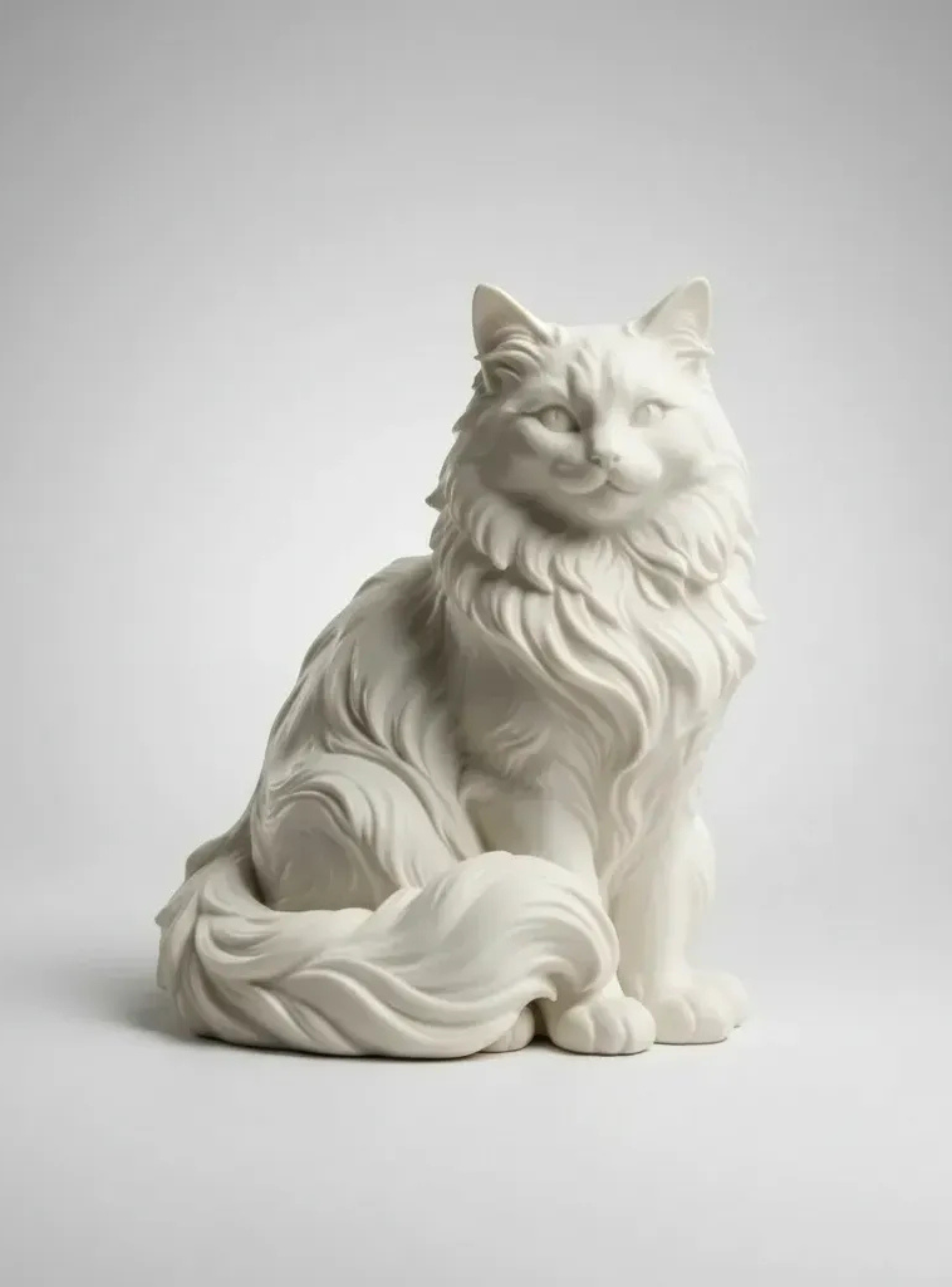 Escultura Elegante Prints Patro - Estilo Gatito de Peluche-2