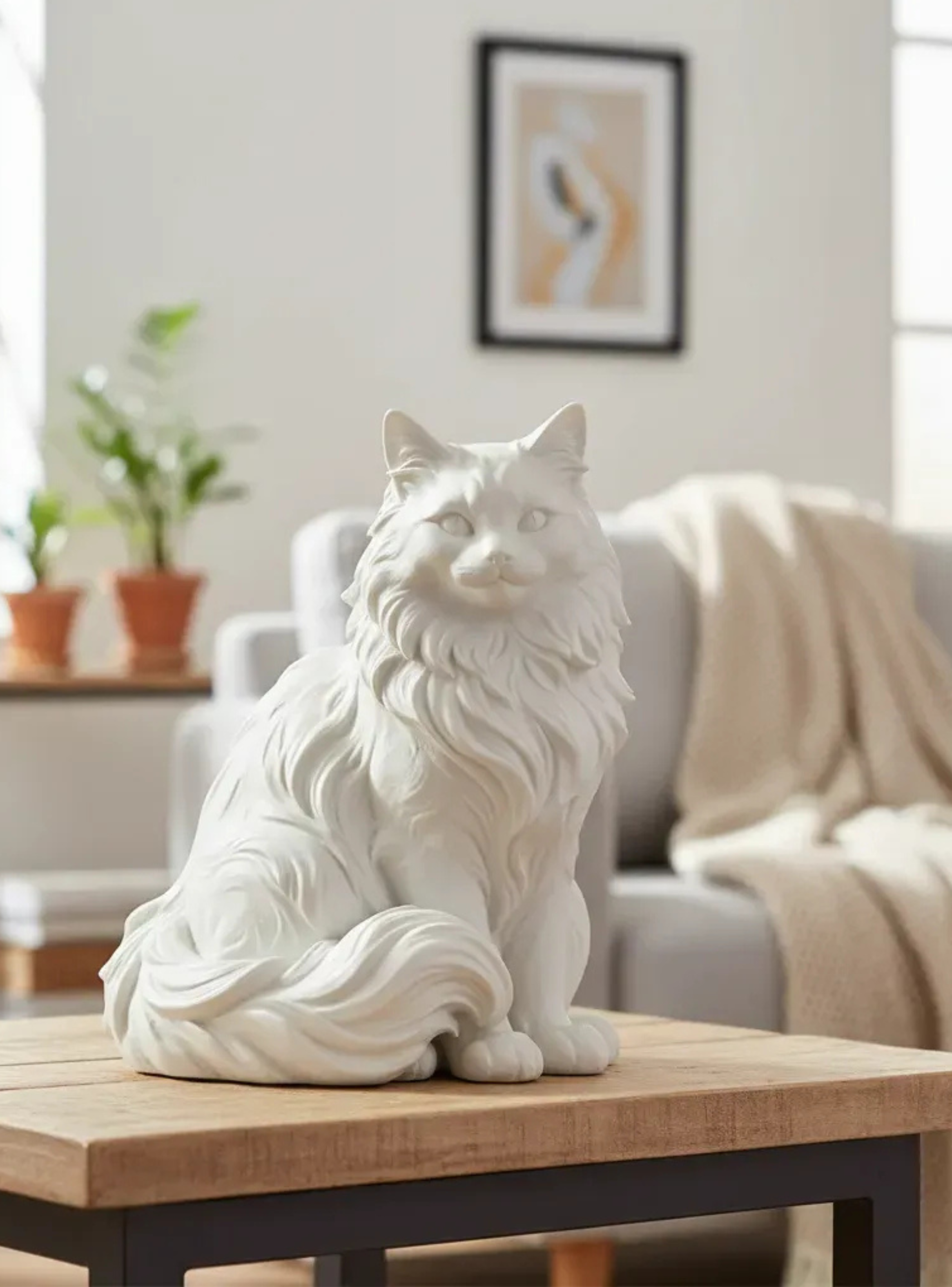 Escultura Elegante Prints Patro - Estilo Gatito de Peluche-3