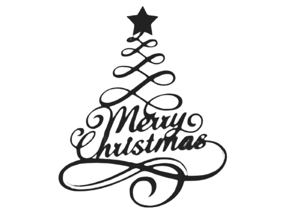 Decoración de pared de navidad negro-1