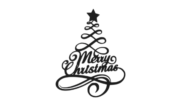 Decoración de pared de navidad negro-2