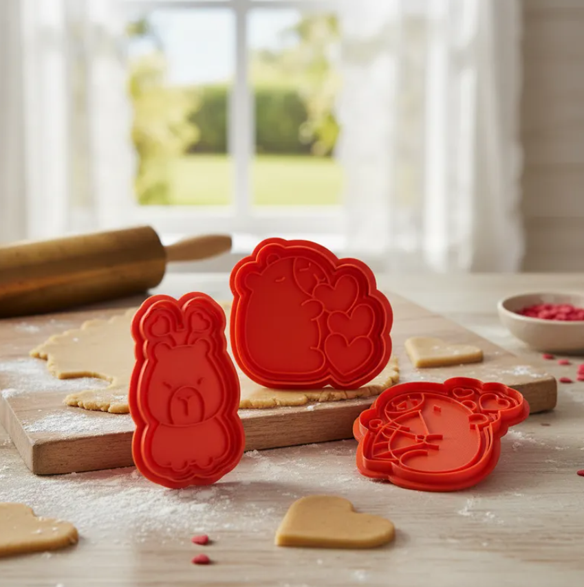 Cortadores de Galletas de Capibara - San valentín-2