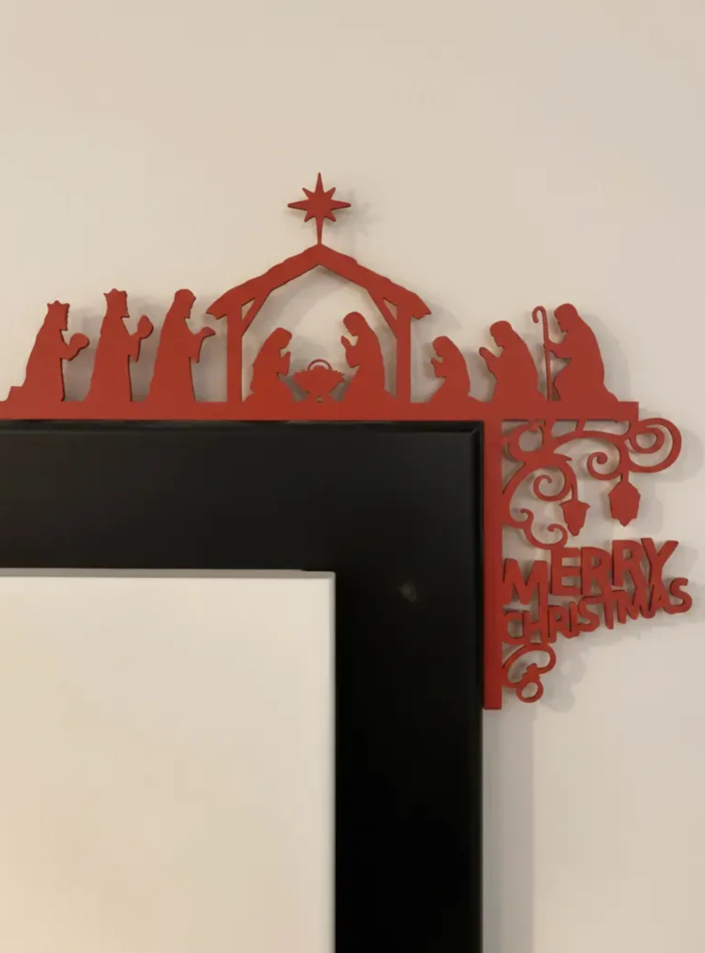 Decoración de Marco de Puerta Navideña-0