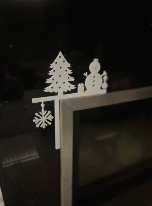 Adorno navidad - Esquinero puerta Muñeco de Nieve -2