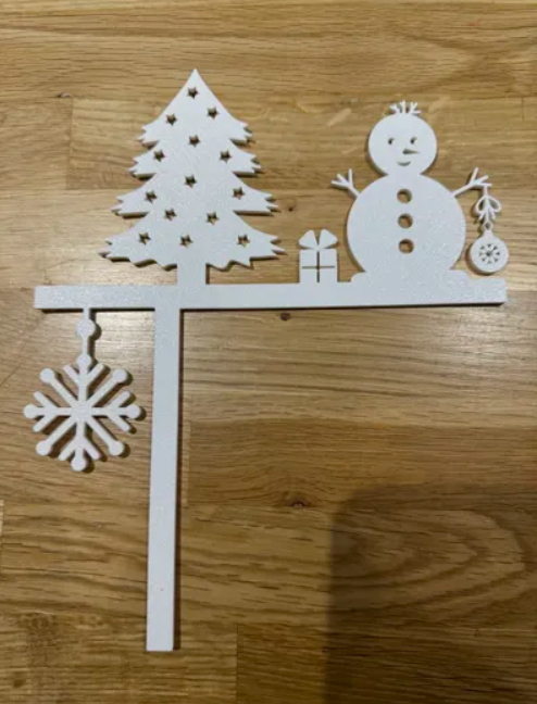 Adorno navidad - Esquinero puerta Muñeco de Nieve -3