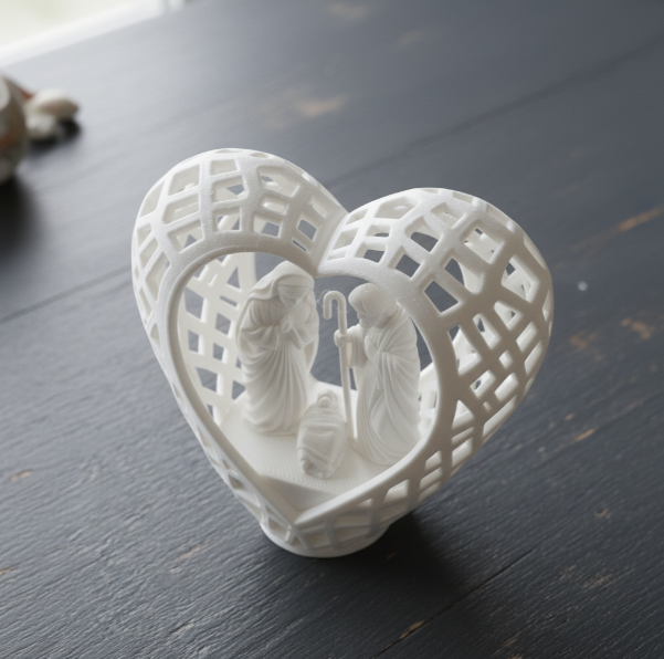 Adorno de Corazón de Belén Navideño-3