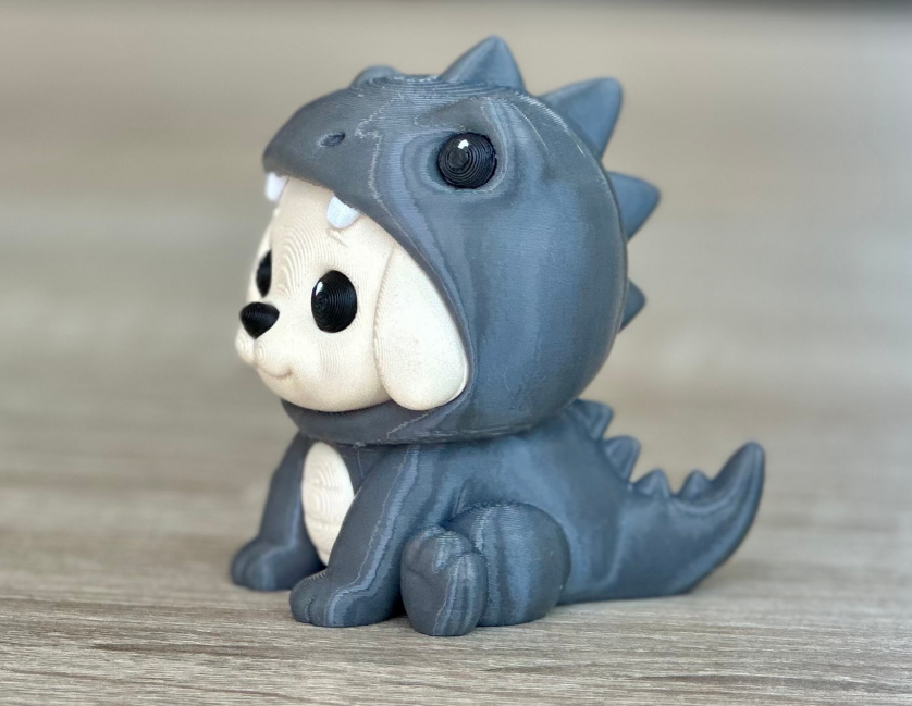 Figura Decorativa- Perrito Disfraz de Dinosaurio-2