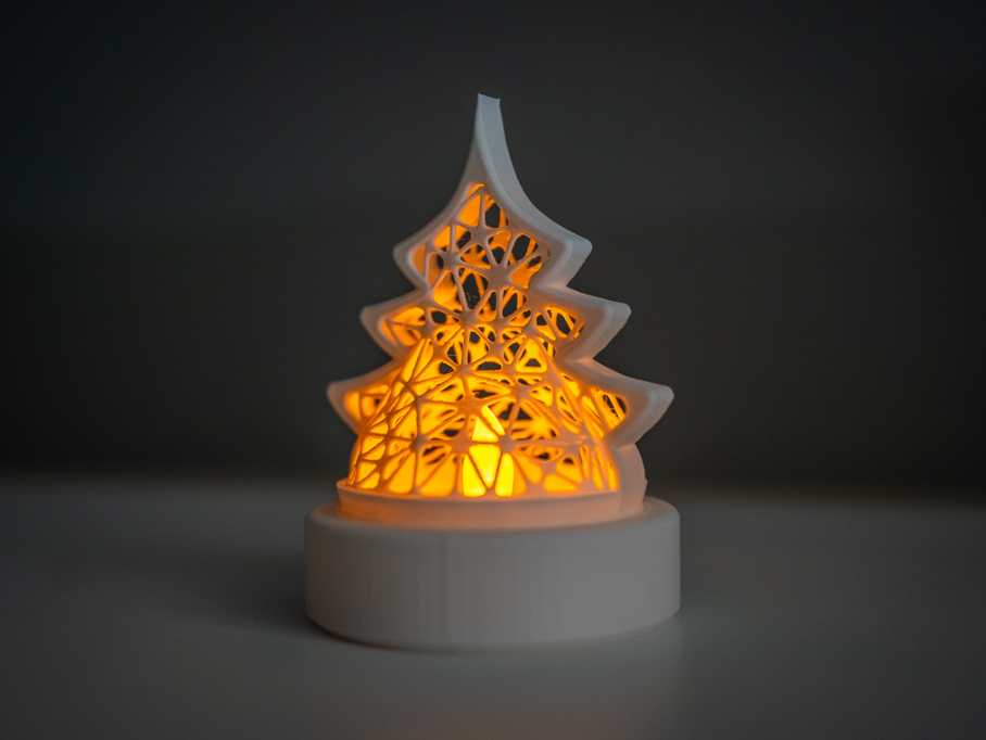 Portavelas LED Navideño de Árbol-2