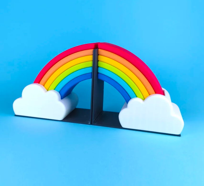 Decoración Sujeta libros - Arcoiris-2