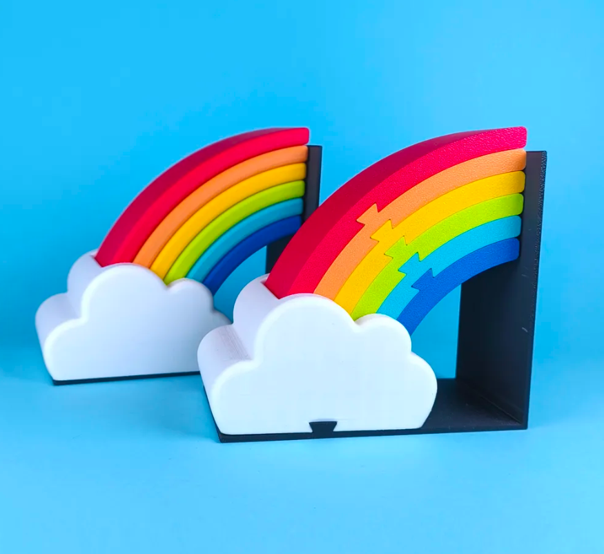 Decoración Sujeta libros - Arcoiris-3