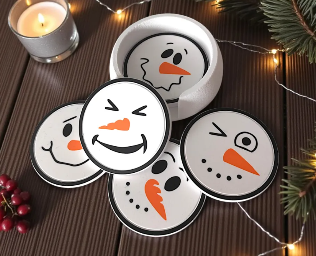 Posavasos - Muñecos de Nieve (6 un)-4