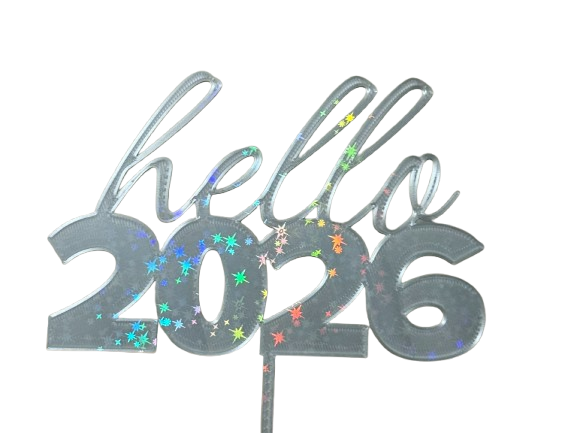 Topper de pastel de Año Nuevo 2026-2