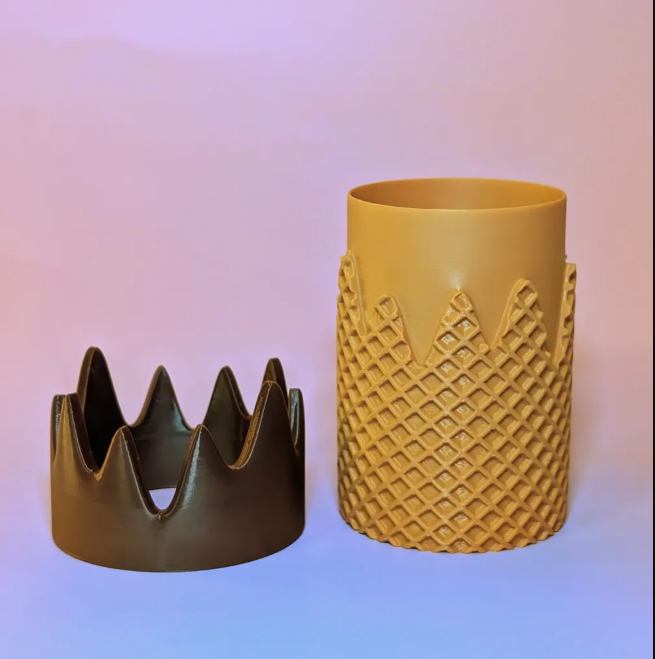 Organizador de escritorio - Cono de helado chocolate-2