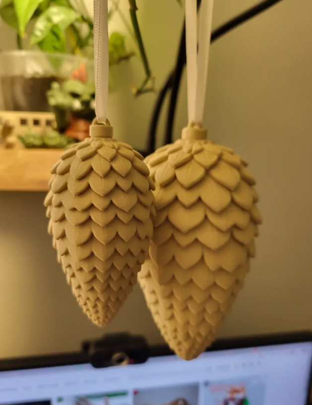 Adornos - Piñas para árbol navidad (PACK 2 UN)-2