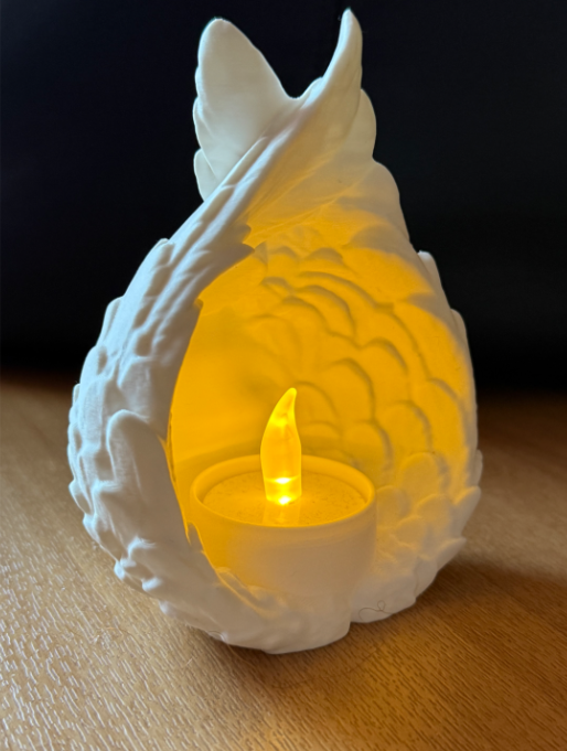 Portavelas LED Alas de Ángel Guardián -2