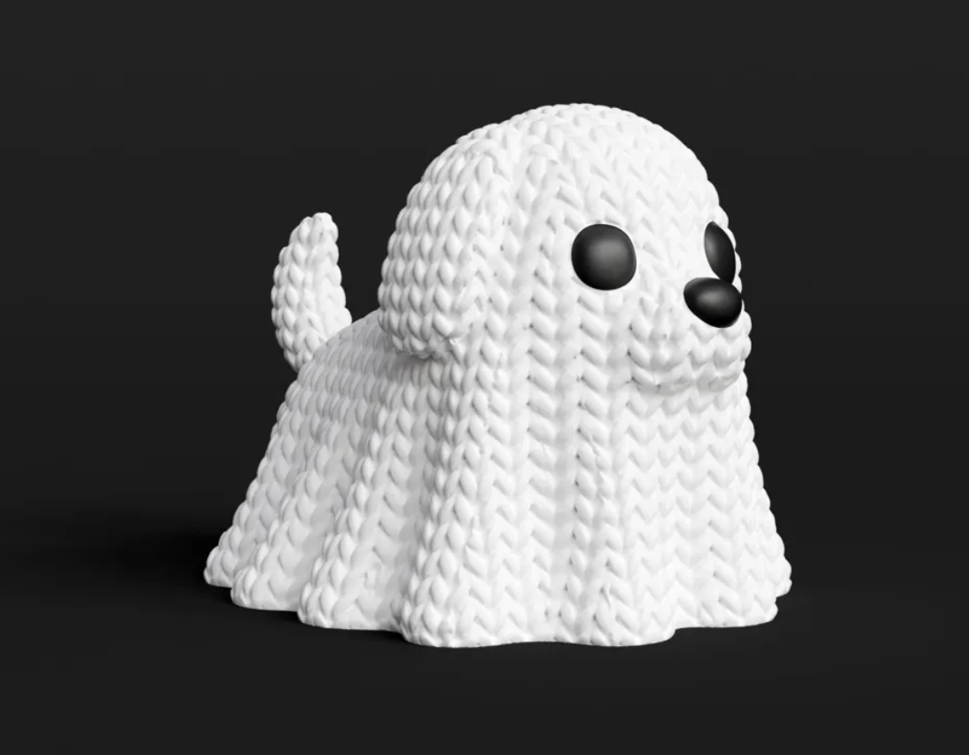 Figura estilo tejida - Perro Fantasma-4