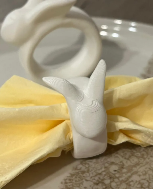Anillo de servilleta de conejo de pascua-3