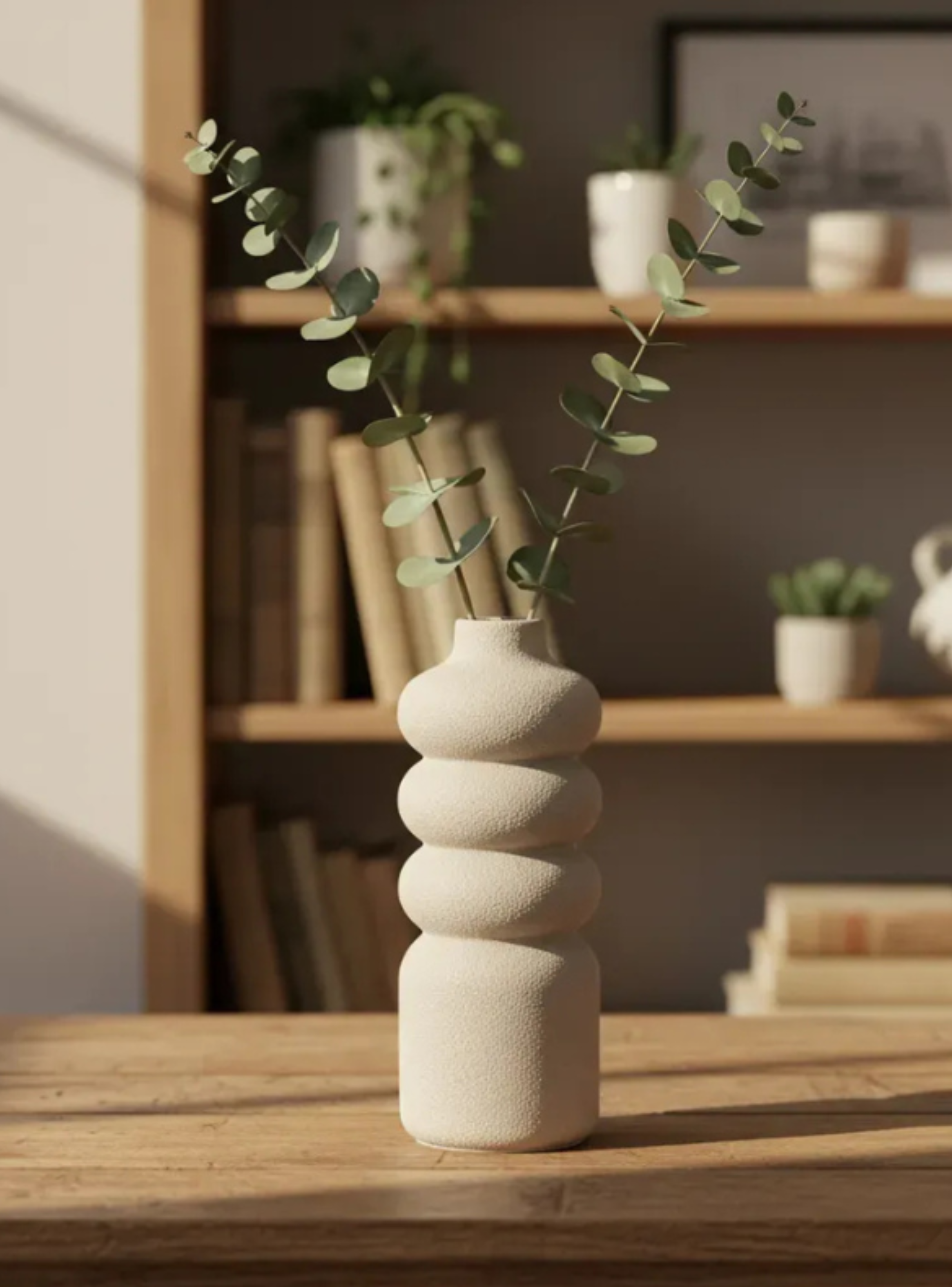 Decoración Elegante Prints Patro - Florero Ondulado Minimalista -3