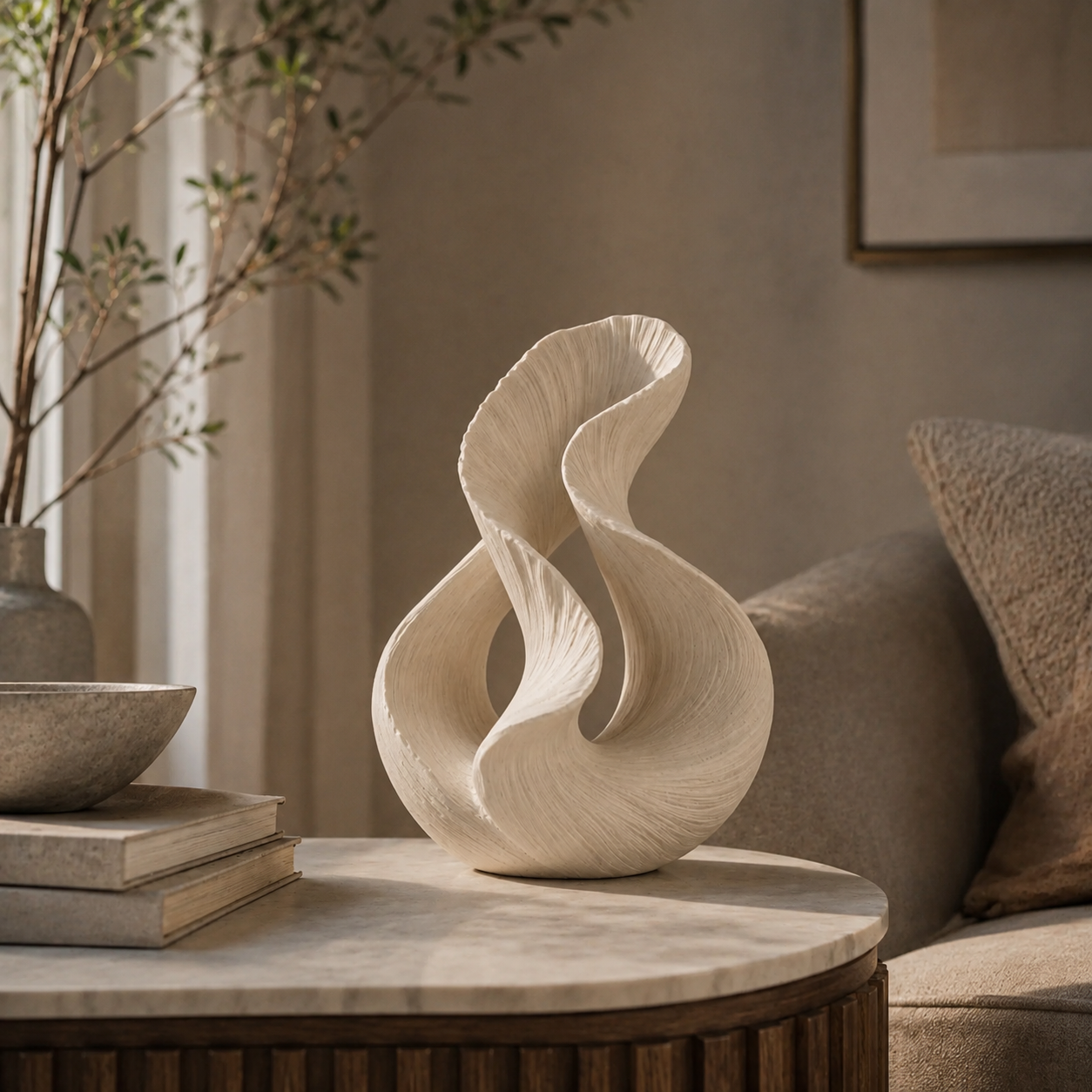 Escultura Elegante Prints Patro - Estilo Doble Flujo Beige-2