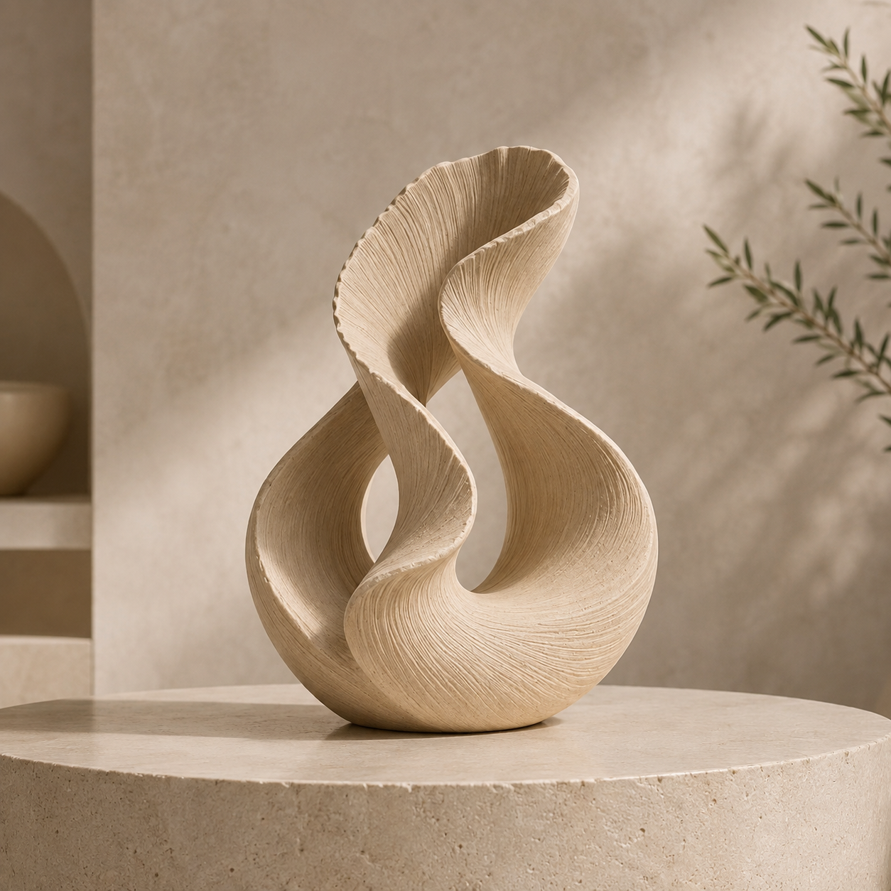 Escultura Elegante Prints Patro - Estilo Doble Flujo Beige-5