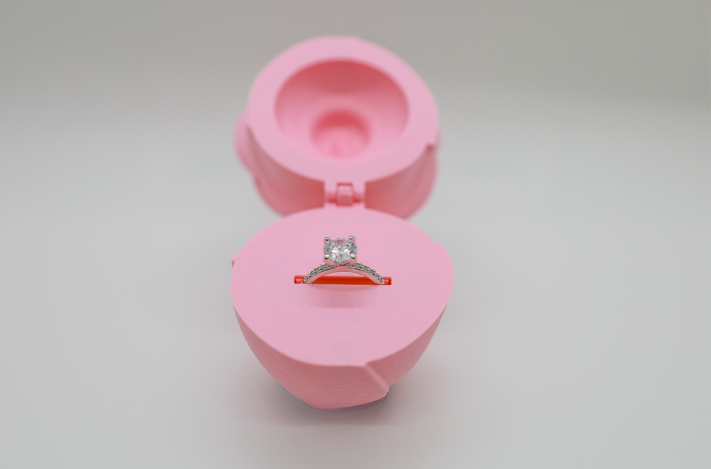 Caja de Anillo de Rosa para San Valentín-1