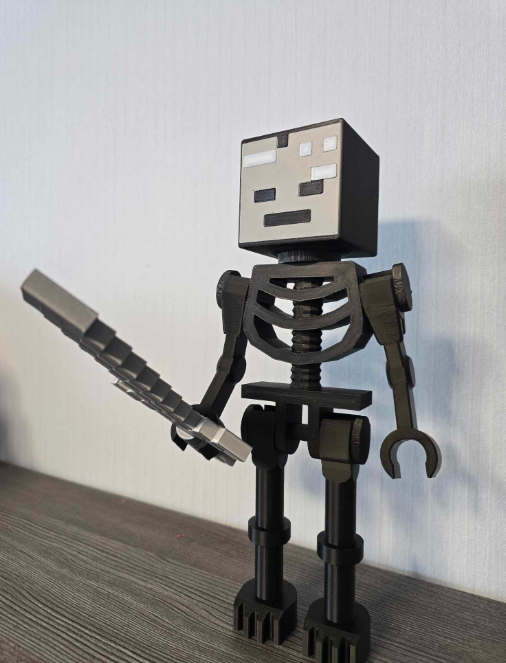 Esqueleto Wither Minecraft - Figura decorativa-3