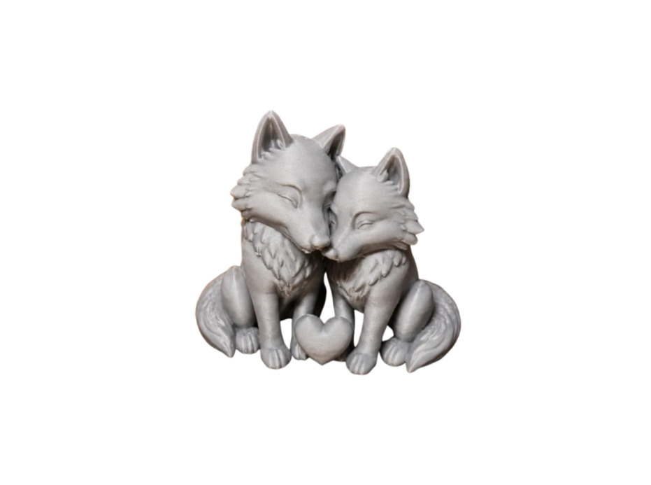 Escultura Decorativa Prints Patro- Lobos Enamorados -0