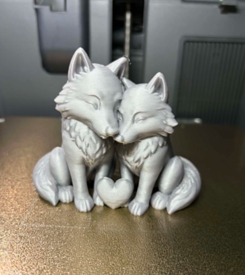 Escultura Decorativa Prints Patro- Lobos Enamorados -2