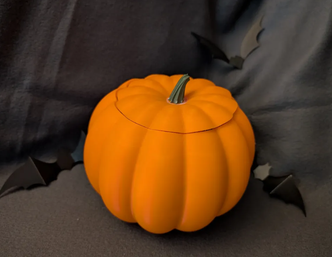 Decoración Cuenco para dulces Halloween - Calabaza con tapa-2