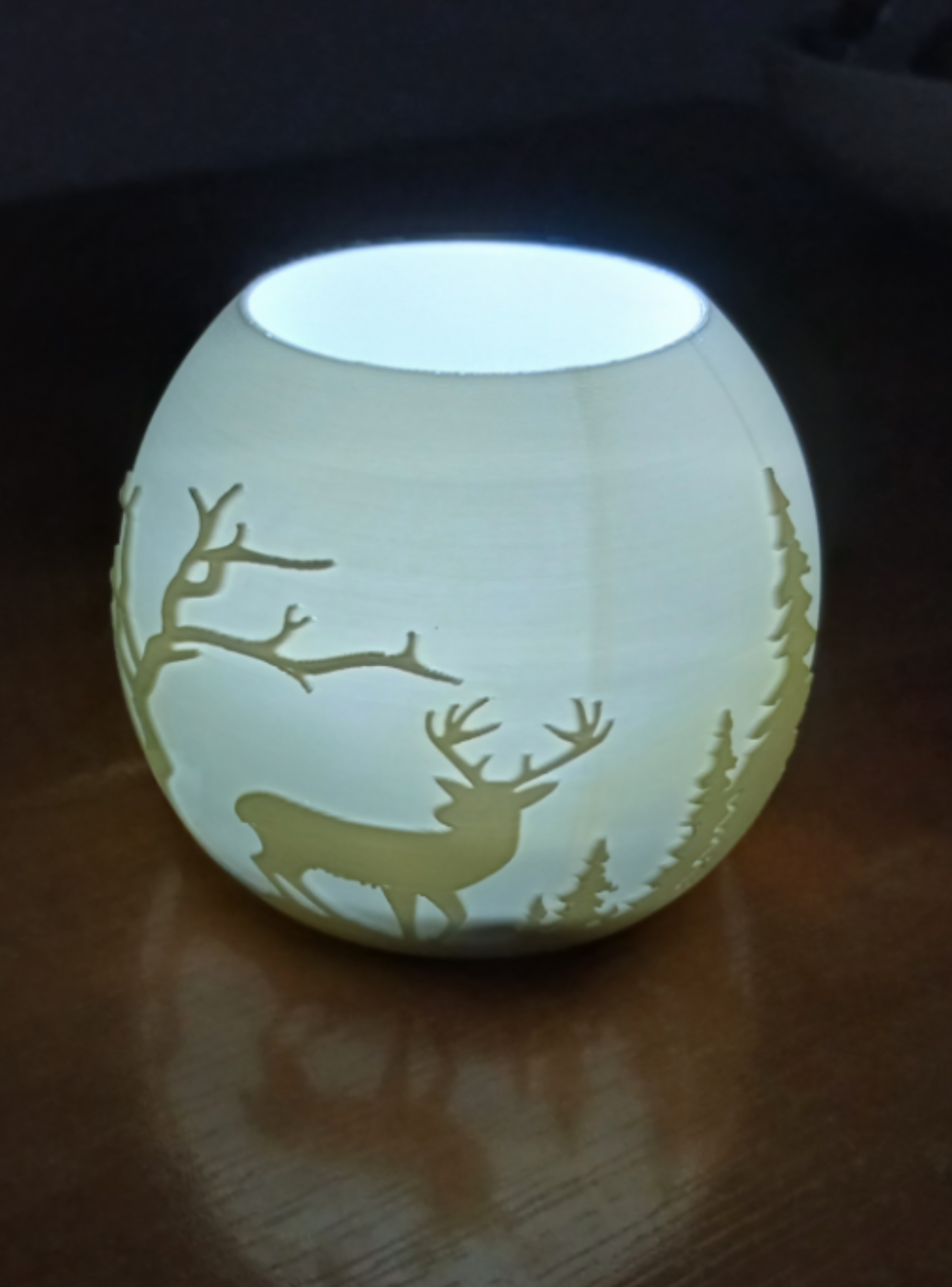 Portavelas LED- Reno en el Bosque-1