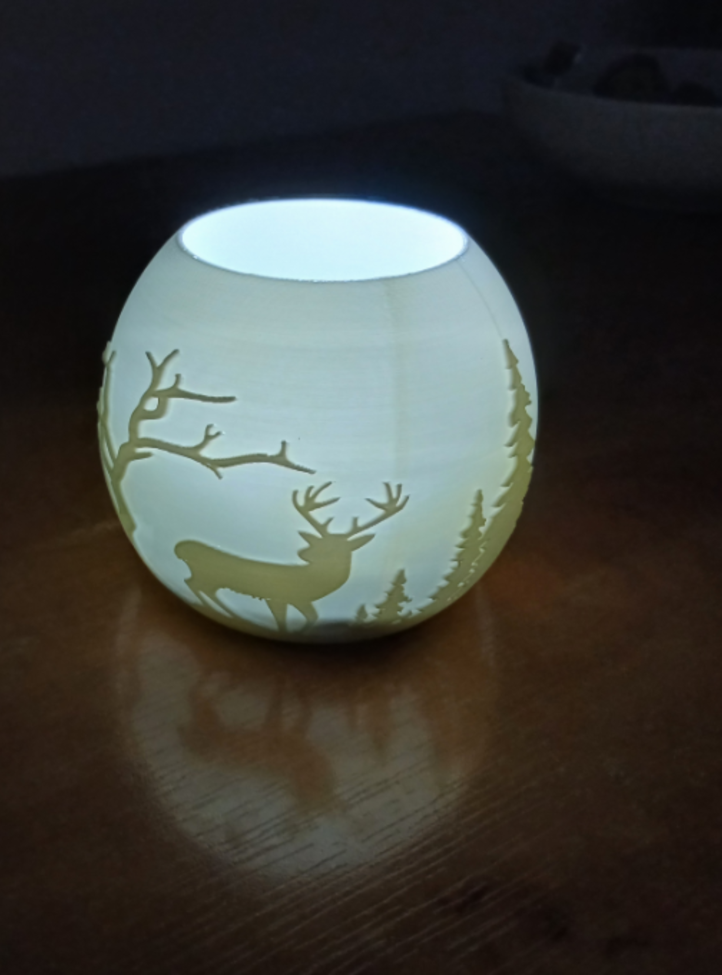 Portavelas LED- Reno en el Bosque-2