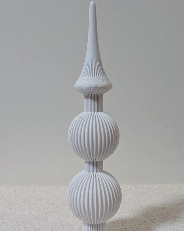 Adorno navidad - Remate acanalado para árbol-2