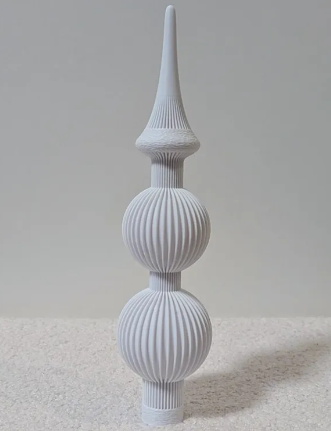 Adorno navidad - Remate acanalado para árbol-3