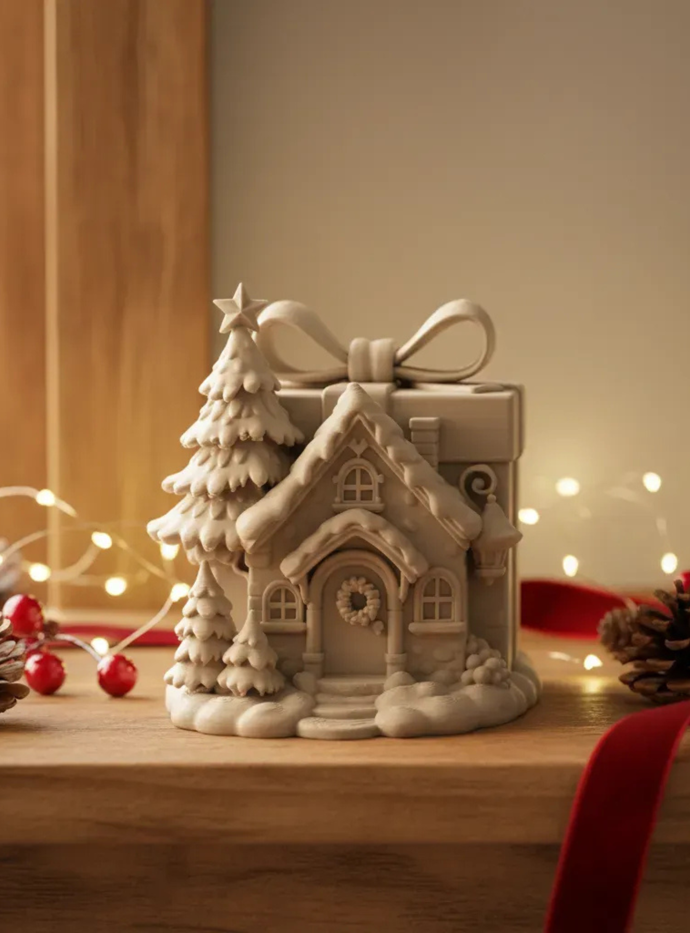 Adorno Navideño- Casa Regalo de Navidad-4