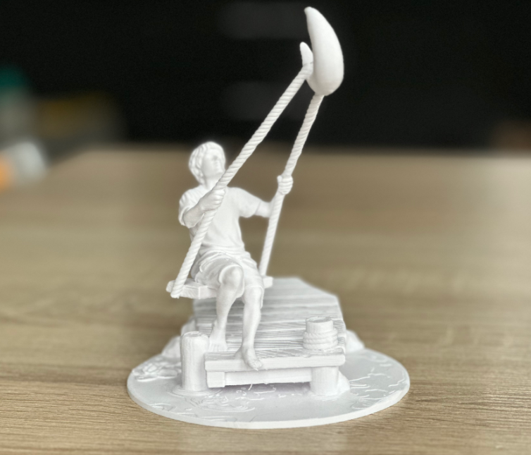 Escultura Decorativa- Niño Soñador-4