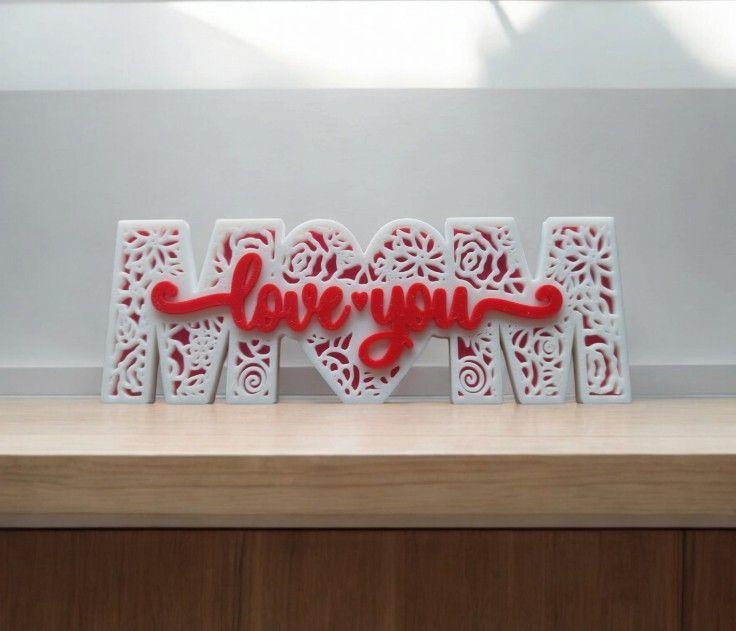 figura decorativa letrero del Día de la Madre: Amor-2