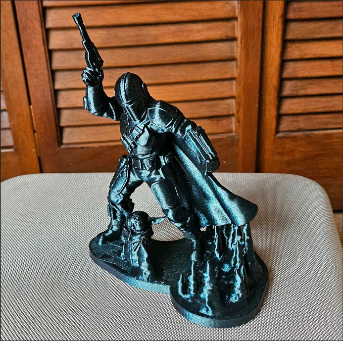 Escultura Mandalorian y Grogu Decorativa 3D-3