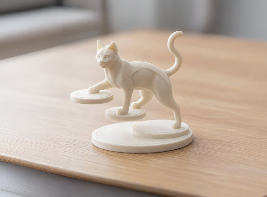 Escultura Decorativa- Gato en Escaleras-2