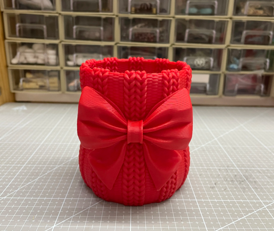  Jarrón de Punto Bonito con Lazo-2