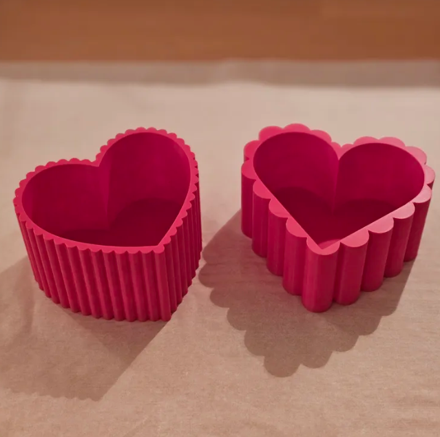 Maceteros corazones minimalistas (pack 2 un) -2